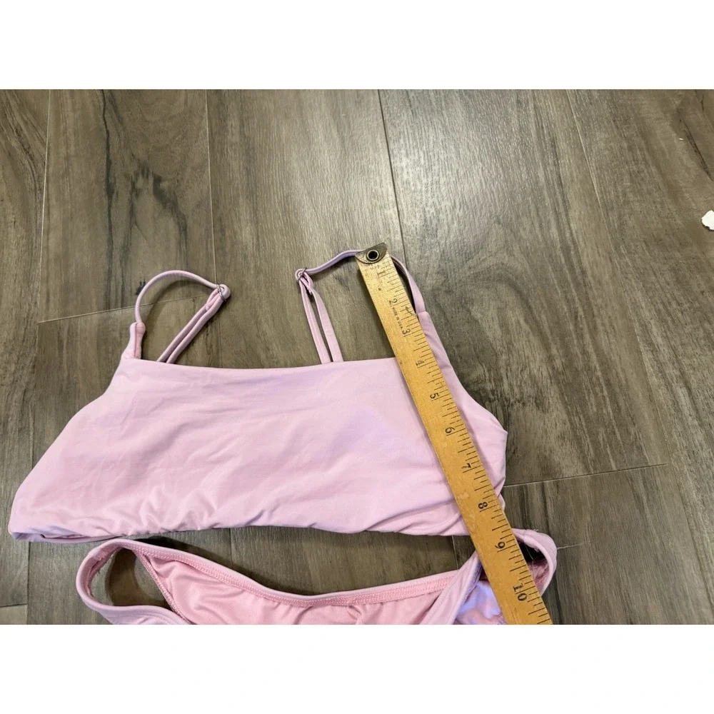 Billabong Women's Bikini Top & Bottom Size Medium Reversible Cheeky Bottoms Pink